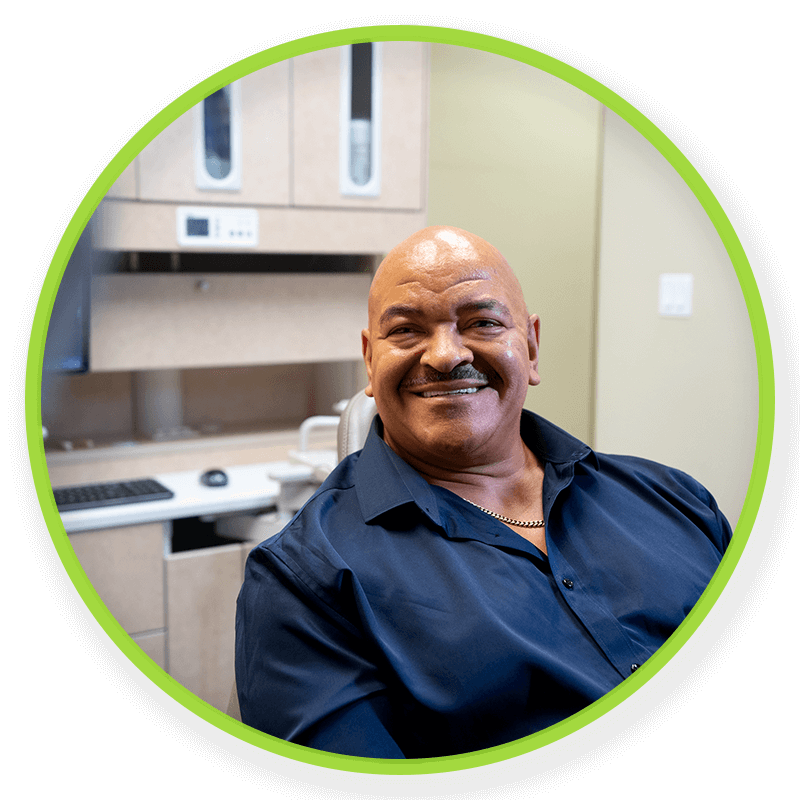 patient smiling after teeth whitening